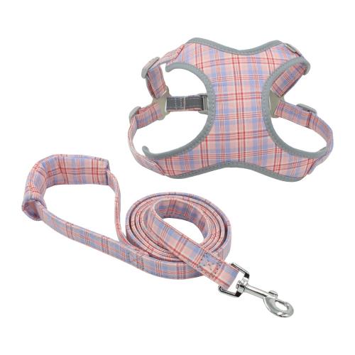 Cotton Grid Pattern Reflective Pet Supplies Pet Vest Dog Straps Harness