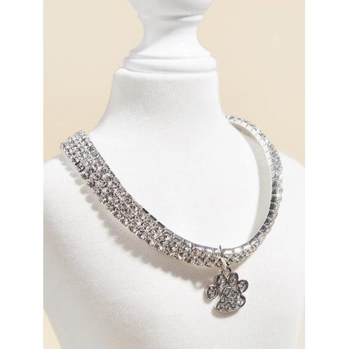 Crystal Collar Bling Rhinestone Personality Pet Decor Cat Necklace Collar