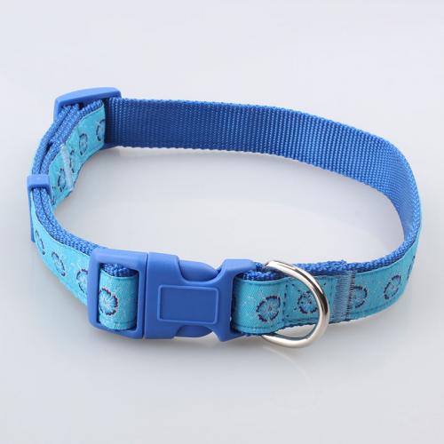 Custom Nylon Adjustable Dog Collars With Quick Release Snap Buckle Pet Supplies