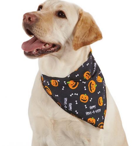 Custom Printed Logo Pet Triangular Bandanas Cartoon Pattern Dogs Bandanas