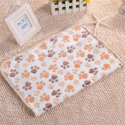 Cute Warm Pet Bed Mat Cover Small Medium Large Towl Paw Handcrafted Print Cat Dog Fleece Soft Blanket Puppy Winter Pet Supplies