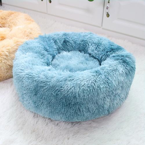 Deep Sleep Sweet Night Fluffy Donut Dog Cat Cushion Warm Plush Small Pet Bed