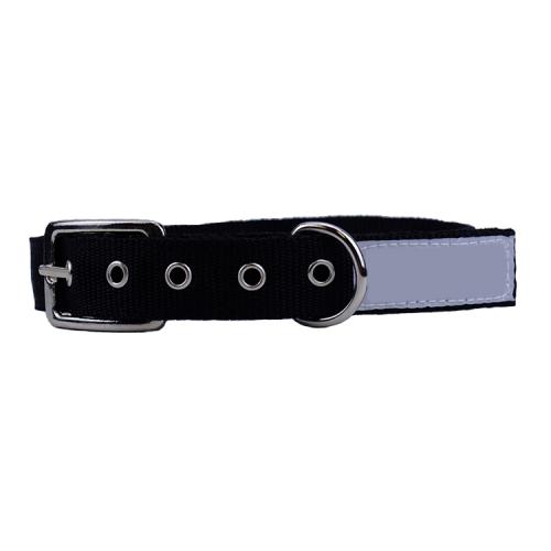 Direct Custom High Reversible Black Nylon Dog Collar Pet Dog