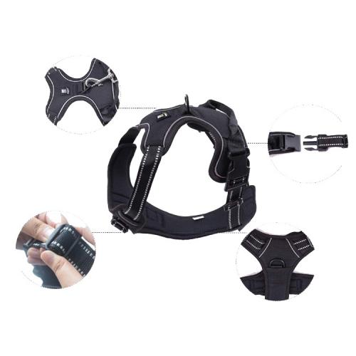 Direct Pet Harness Reflective Explosionproof Outdoor Dog Harness Adjustable Large Dogs