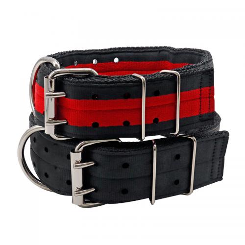 Durable 50mm Width Pitbull Dog Collar Heavy Duty Big Nylon Dog Collar With Metal Roller Buckle