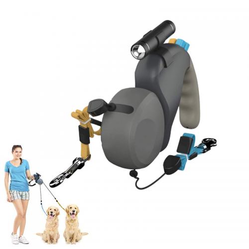 Easy One Lock Double Retractable Dog Leash Heavy Duty Two Dog Lead Medium Large Pet Dogs Up To 50lbs