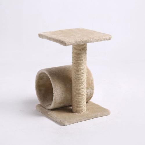 Ecofriendly Condo House Wooden Pet Furniture Track Tunnel Toy Interactive Cat Jumping Tree