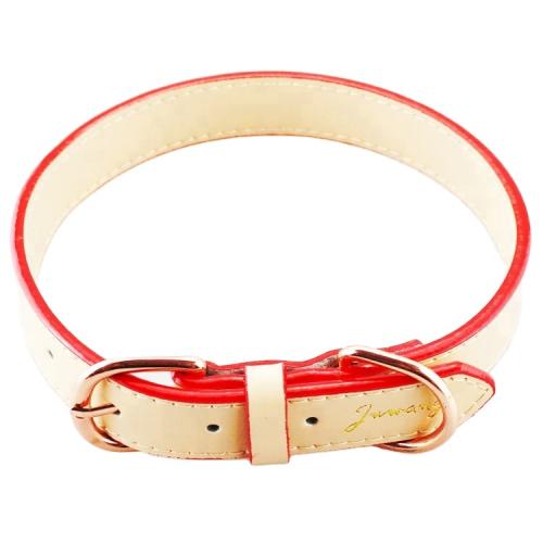 Ecofriendly Plain Thin Leather Adjustable Dog Collar Pet Collars Leashes