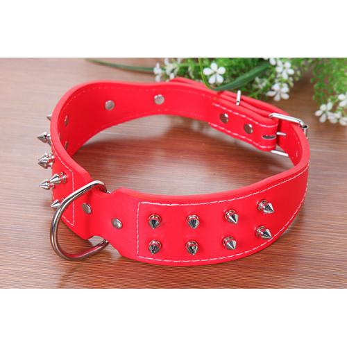 Explosive Pet Collar Large Dog Collar Personalized Rivet Punk PU Collar