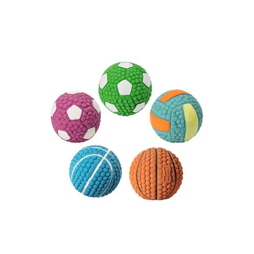 Funny Latex Interactive Pet Small Football Toy Grinding Squeaker Dog Ball