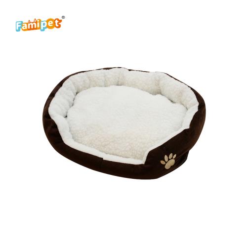 In Stock Pet Bed China Manufacture Fluffy Round Pet Bed Dog