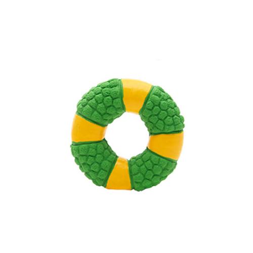 Ing Durable Natural Latex Eco Friendly Pet Toys Green Life Buoy Pet Toys