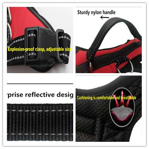 Kingtale No Pull Outdoor Control Handle Reflective Safety Pet Vest Adjustable Dog Harness