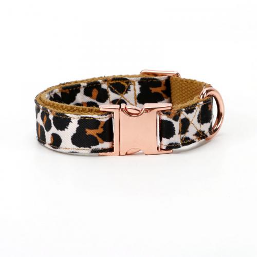 Leopard Pattern Dog Leash Collar Customized Logo Pet Supplies