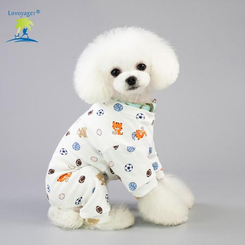 Lovoyager Cute Pattern Tshirt Cotton Printed Soft Pet Clothes Small Animal