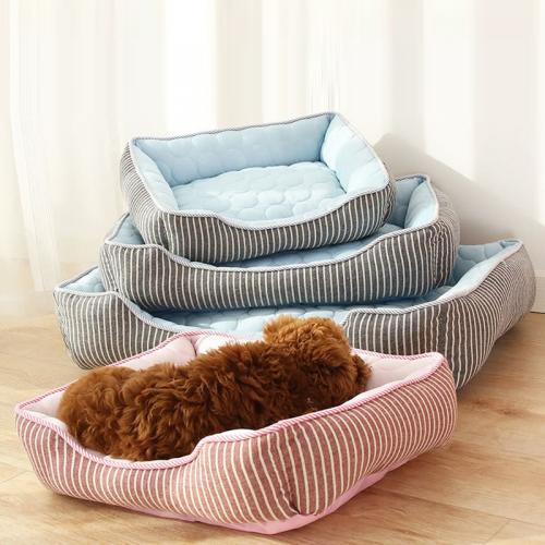 Low Rectangle Soft Fluffy Pet Beds Accessories Dog Cat