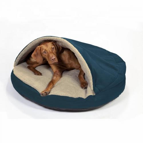 Manufacture Pet Accessories Washable Cozy Snoozer Cat Bed Large Round Orthopedic Snuggery Blanket Burrow Dog Cave Bed