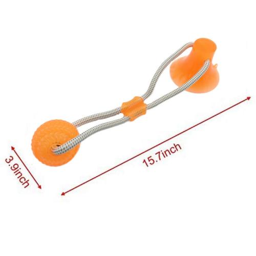 Multifunction Interactive Teethcleaning Toothbrush Suction Cup Rubber Ball Pet Tug Rope Dog Chew Toy