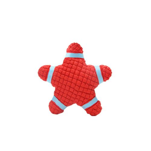 Natural Latex Pet Dog Toys Red Starfish Pet Interactive Toys