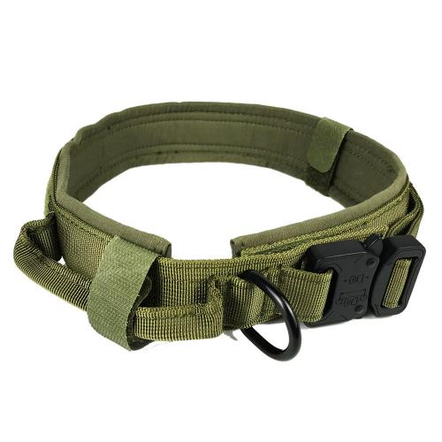 Nylon Tactical Large Dogs Training Dog Collar Military Pet Collar With Control Handle