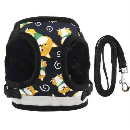 Outlet Cartoon Vest Custominzed Size Dog Chest Leash Sublimation Pet Harness