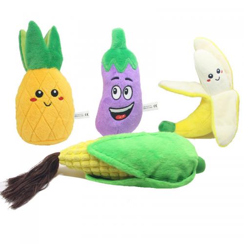 Outlet Cornshaped Pet Plush Toy With Safe Antibite Material