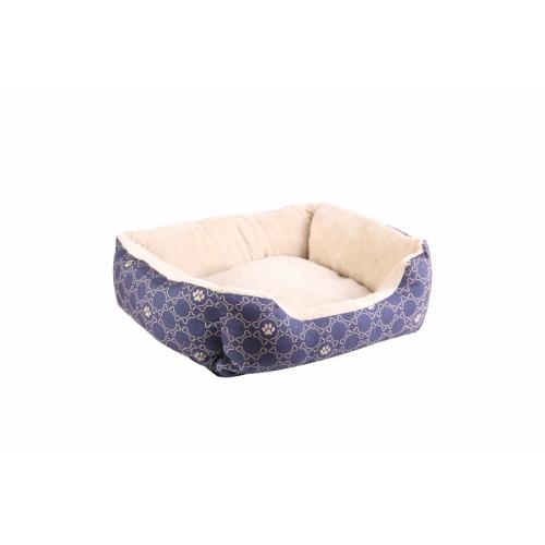 Pawise Washable Comfortable Pet Bed Heated Durable Soft Fabric Memory Foam With Vintage Printing Pet Bed Dog Cats