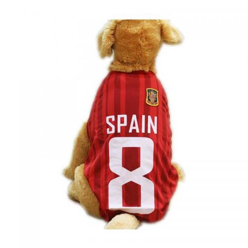 Pet Clothes Puppy World Cup Costumes Dog Cloth Sale Mesh Fabric Dog Clothes Spring Summer HF116015