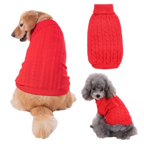 Pet Dog Warm Winter Jumper Knit Sweater Clothes Turtleneck Sweaters Pet