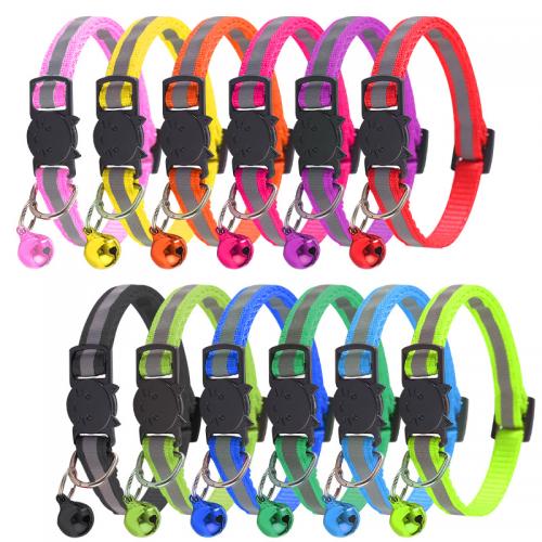 Pet Supplies Custom Reflective Strip Personalized Nylon Adjusting Dog Pet Collar