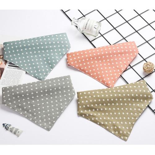 Pet Washable Triangle Plaid Bandanas Para Mascota Adjustable Custom Dog Scarf Bandana