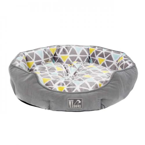 Plush Soft Comfortable Triangular Pattern Pet Dog Cat Plush Bed