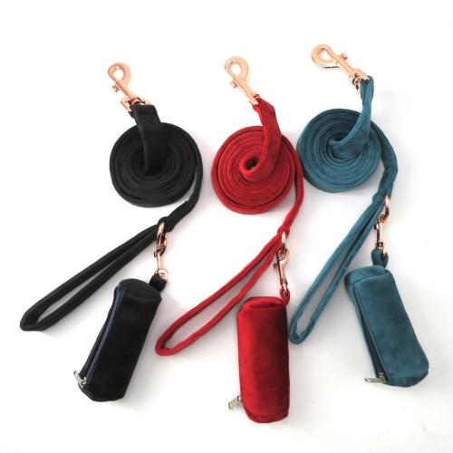 Premium Strong Comfortable Nylon Fabric Covered Pet Leash Velvet Soft Dog Leads