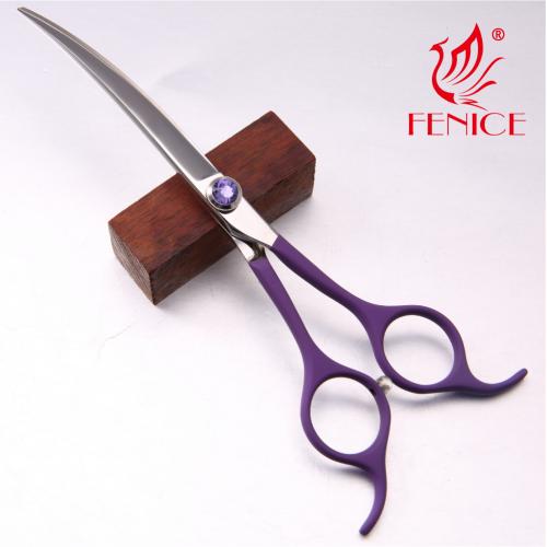 Professional Japanese Pet Grooming Shears Dog Beauty Curved Scissors 65 Inch