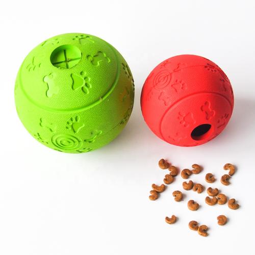 Rubber Indestructible Dog Feed Toy Treat Dispensing Dog Pet Toy Ball