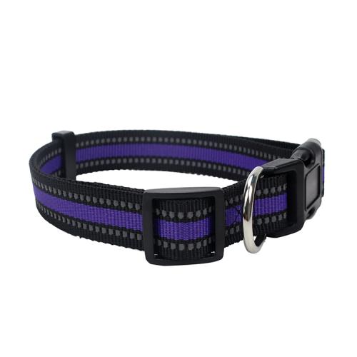 Safety Reflective Nylon Thick Dog Collar Accessories Multicolor Flashing Dog Cat Pet Collar Training