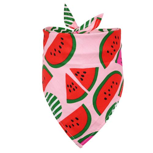 Soft Washable Cotton Red Strawberry Dog Bandana Sublimation Custom Logo Dog Bib Triangle Cat Scarf Bandana