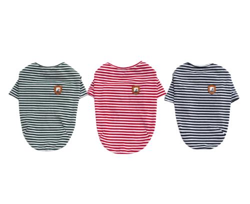 Spring Pet Clothes Striped Dog TShirt