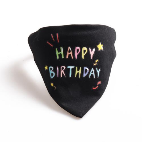 Stocked Breakaway Birthday Pattern Printed Adjustable Pet Collar Bandana