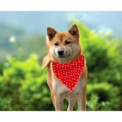 Sublimation Pet Neck Bandanas Scarf Adjustable Neckwear Square Polyester Cotron Pet Bandana