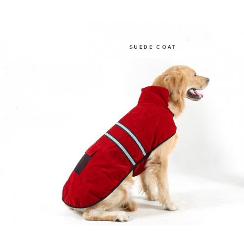 Suede Coat Winter Out Dog Safety Reflective Vest Pet Dog Animal