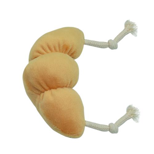 Thinkerpet Custom Drumstick Croissant Bread Food Dog Plush Toy Squeaky Stuffing Pet Squeaky Plush Dog Toy