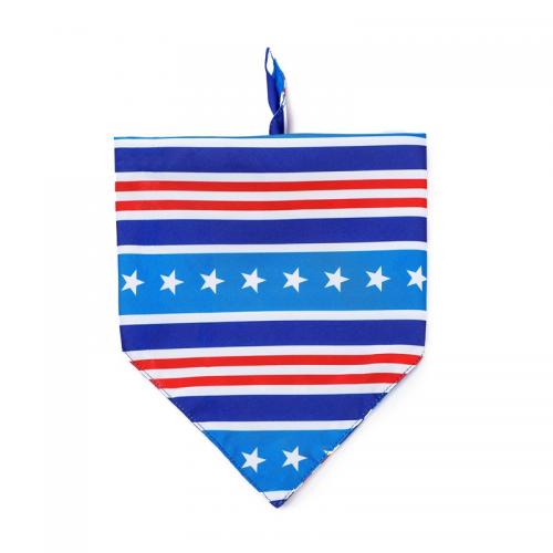 USA Flag Dog Bandanas Triangle Bib Scarf Festival Independence Day Pet Neckerchief Suitable Pets