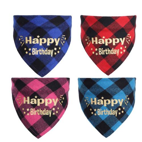 Unisex Cotton Dog Birthday Bandana Printing Pet Dog Party Bandana