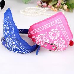 Adjustable Printed Polyester Triangle Collar Pet Dog Bandana Pattern Cotton Pet Dog Triangle Bandana