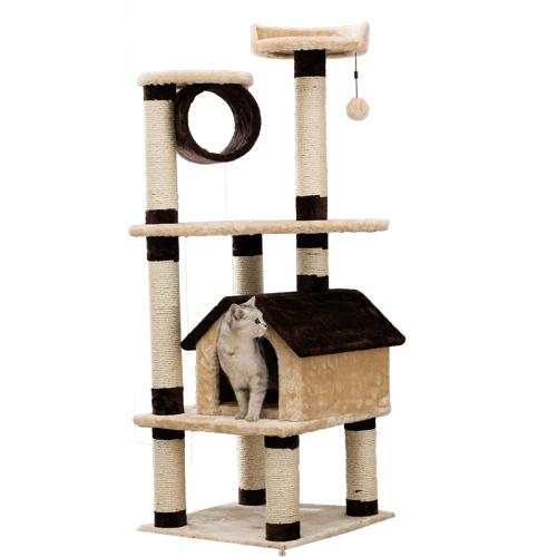 Cat Tree House Cat Cave Home With Tunnel