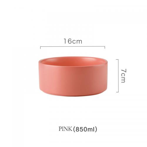 Ceramic Material Simple Large Capacity Pet Dog Bowl