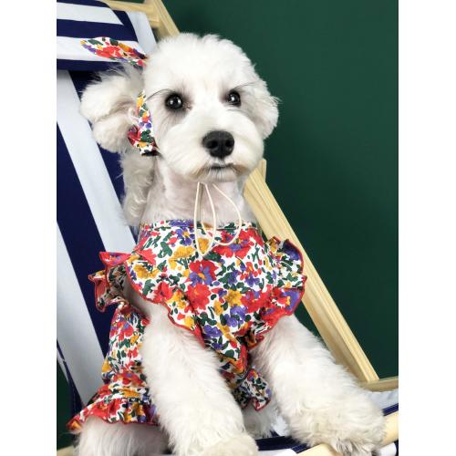 Cotton Yellow Pet Clothes Summer Dress Cute Dog Fashions Pet Clothes Puppy