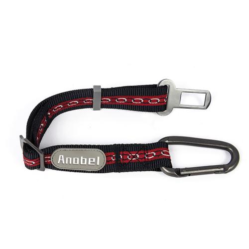 Custom Adjustable Retractable Protect 2 Buckles Nylon Travel Car Pet Safety Belt