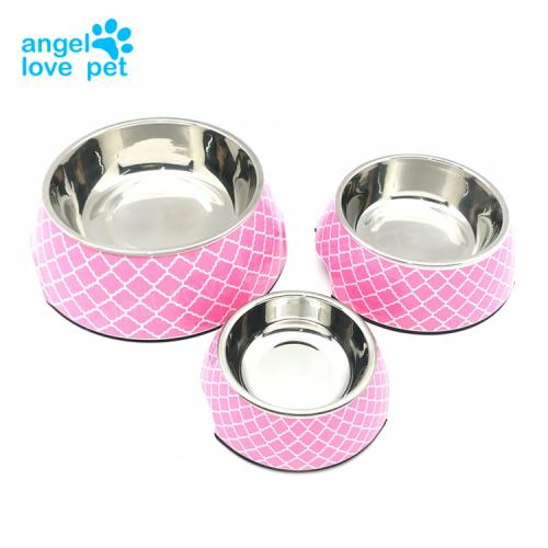 Customized Three Size Stainless Steel Dog Melamine Dog Bowl Custom Pet Bowl